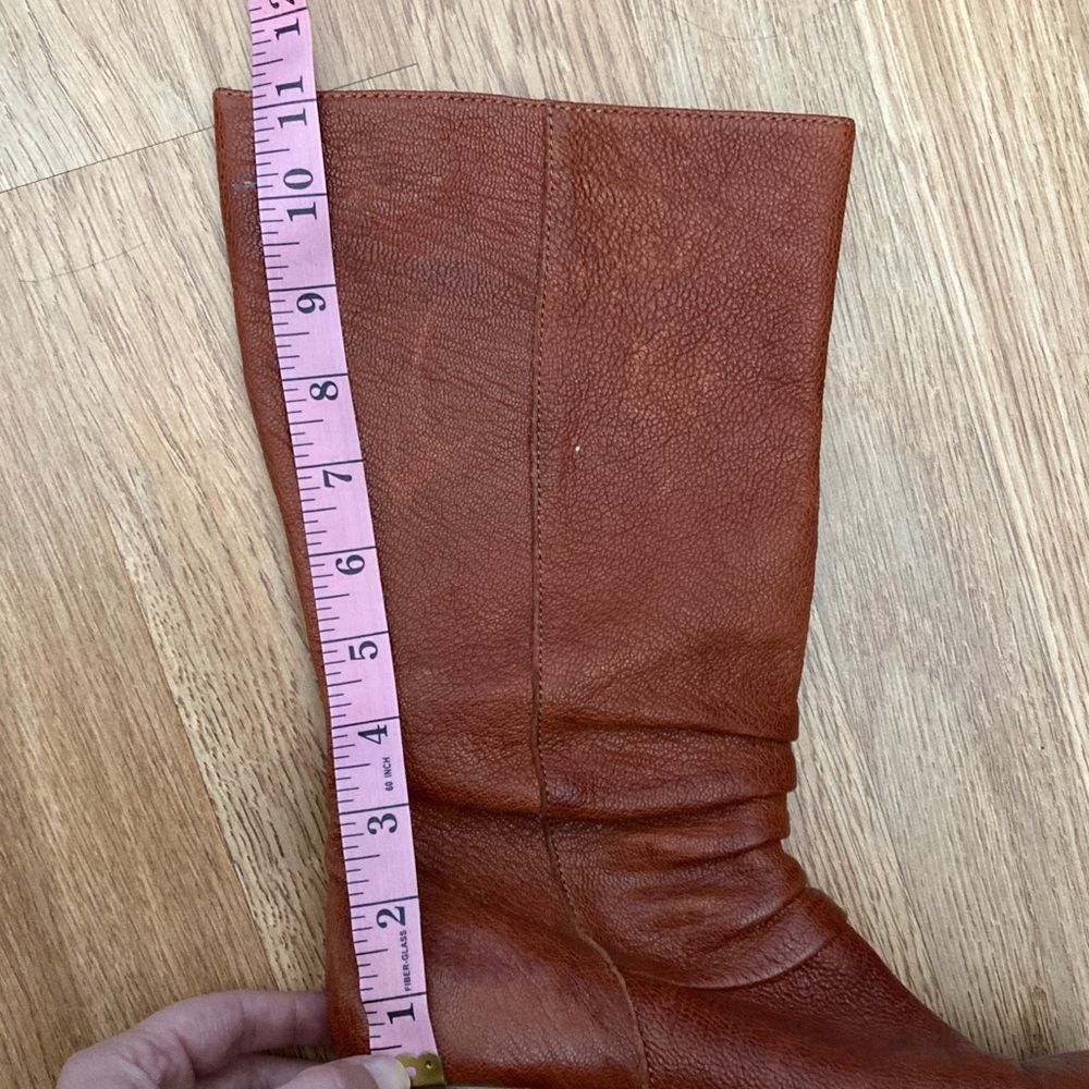 Frye Pull On Calf Length Brown Boots Sz 7 - Picture 14 of 16